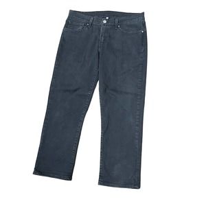 Levi's Women's Jeans Baggy Straight Leg‎ Ankle Dark Denim Mid Rise Black 27